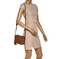 مملوكة مسبقًا Gucci Brown Leather Small Soho Disco Crossbody Bag
