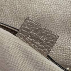 مملوكة مسبقًا Gucci Metallic Gold Leather Medium Soho Tote