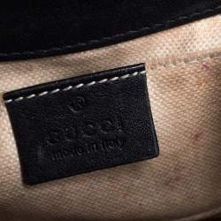 Gucci Black Guccissima Leather Mini Emily Chain Shoulder Bag