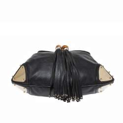 Pre Owned حقيبة غوتشي بابوسكا اندي متوسطة جلد سوداء