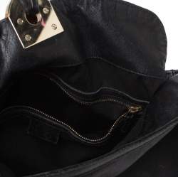 Pre Owned حقيبة غوتشي بابوسكا اندي متوسطة جلد سوداء