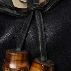 Pre Owned حقيبة غوتشي بابوسكا اندي متوسطة جلد سوداء