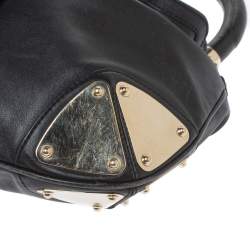 Pre Owned حقيبة غوتشي بابوسكا اندي متوسطة جلد سوداء