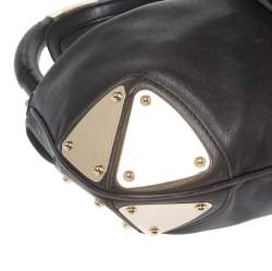 Pre Owned حقيبة غوتشي بابوسكا اندي متوسطة جلد سوداء