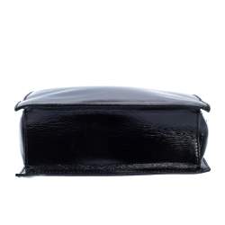 Pre Owned حقيبة غوتشي يد علوية معدن جلد سوداء