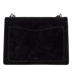 مملوكة مسبقًا Gucci Black Suede and Leather Medium Dionysus Shoulder Bag