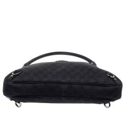 مملوكة مسبقًا Gucci Black GG Canvas Abbey D-Ring Hobo