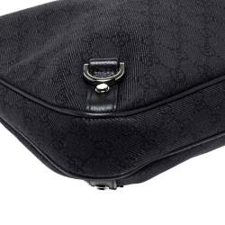 مملوكة مسبقًا Gucci Black GG Canvas Abbey D-Ring Hobo