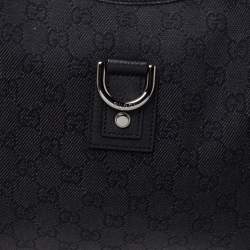 مملوكة مسبقًا Gucci Black GG Canvas Abbey D-Ring Hobo