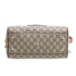 Pre Owned حقيبة بوسطن غوتشي تايغر كانفاس جي جي سوبريم بيج/بني إصدار محدود