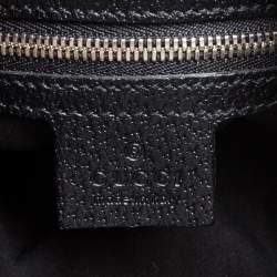 Pre Owned حقيبة هوبو غوتشي غليم جلد وكانفاس طباعة هورسبيت سوداء