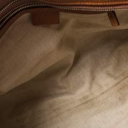 مملوكة مسبقًا Gucci Tan Leather Web Heritage Tote