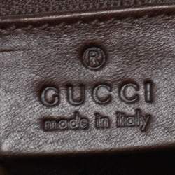 Pre Owned Gucci Beige/Brown GG Crystal Canvas and Leather Small Duchessa Boston Bag