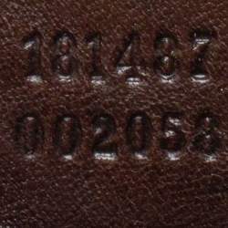 Pre Owned Gucci Beige/Brown GG Crystal Canvas and Leather Small Duchessa Boston Bag