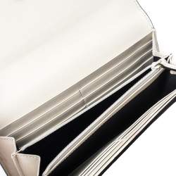 مملوكة مسبقًا Gucci Beige/Blue GG Supreme Canvas and Leather Flap Wallet