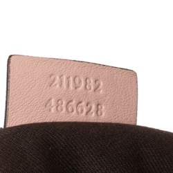 Pre Owned حقيبة يد غوتشي "دي-رينغ" جلد و كانفاس جي جي وردي و بيج