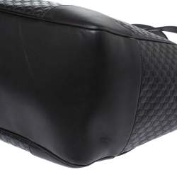 مملوكة مسبقًا Gucci Black Microguccissima Leather Bree Tote