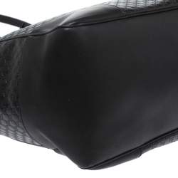 مملوكة مسبقًا Gucci Black Microguccissima Leather Bree Tote