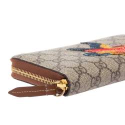 Pre Owned محفظة غوتشي كانفاس GG بيج سوبريم مقوى بسحاب محيط