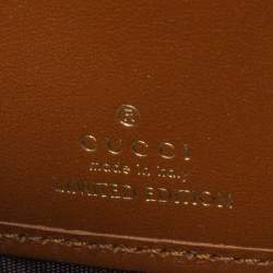 Pre Owned محفظة غوتشي كانفاس GG بيج سوبريم مقوى بسحاب محيط