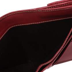 مملوكة مسبقًا Gucci Red Guccissima Leather Princy Compact Wallet