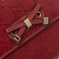 مملوكة مسبقًا Gucci Red Guccissima Leather Princy Compact Wallet
