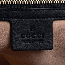 Gucci Black Guccissima Leather Padlock Medium Tote