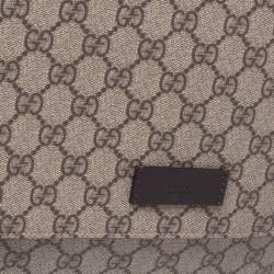 Pre Owned Gucci Beige GG Supreme Canvas Diaper Messenger Bag