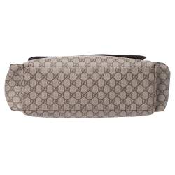 Pre Owned Gucci Beige GG Supreme Canvas Diaper Messenger Bag