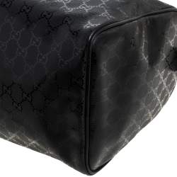 Pre Owned حقيبة غوتشي "جوي بوسطون" متوسطة كانفاس مطبوع جي جي أسود