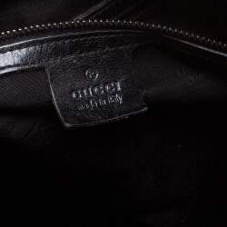 Pre Owned حقيبة غوتشي "جوي بوسطون" متوسطة كانفاس مطبوع جي جي أسود