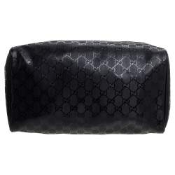 Pre Owned حقيبة غوتشي "جوي بوسطون" متوسطة كانفاس مطبوع جي جي أسود