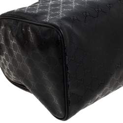 Pre Owned حقيبة غوتشي "جوي بوسطون" متوسطة كانفاس مطبوع جي جي أسود