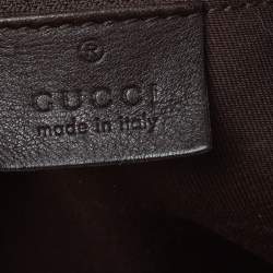 مملوكة مسبقًا Gucci Beige/Brown GG Canvas and Leather D Ring Hobo