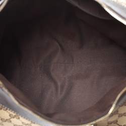 مملوكة مسبقًا Gucci Beige/Brown GG Canvas and Leather D Ring Hobo