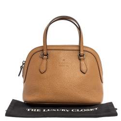 مملوكة مسبقًا Gucci Tan Leather Mini Dome Satchel