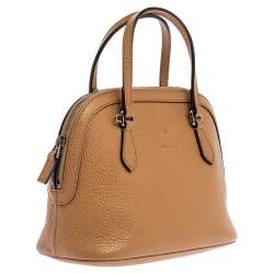 مملوكة مسبقًا Gucci Tan Leather Mini Dome Satchel