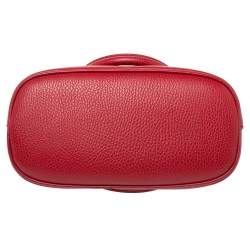 مملوكة مسبقًا Gucci Red Leather Small GG Charm Dome Satchel