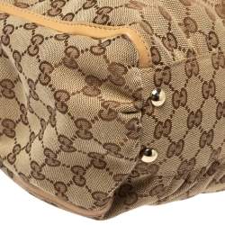 مملوكة مسبقًا حقيبة يد غوتشي "دي رينغ" جلد و كانفاس جي جي بيج