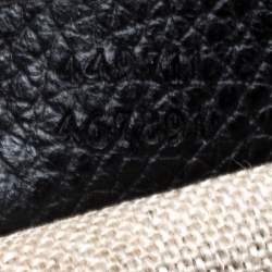 Pre Owned حقيبة هوبو غوتشي حلية جي جي جلد سوداء