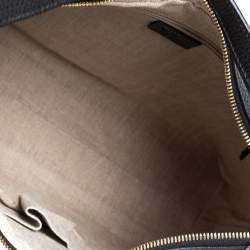 Pre Owned حقيبة هوبو غوتشي حلية جي جي جلد سوداء