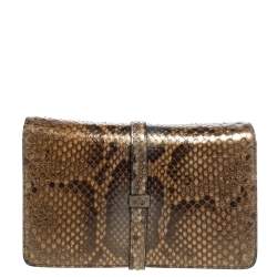 Pre Owned حقيبة كلتش غوتشي "جاكي" سلسلة جلد ثعبان متعدد الألوان