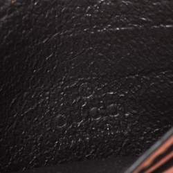 Pre Owned Gucci Orange Guccissima Leather Card Holder