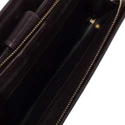 Pre Owned Gucci Brown Guccissima Abbey D Ring Continental Wallet