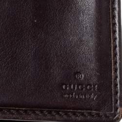 Pre Owned Gucci Brown Guccissima Abbey D Ring Continental Wallet