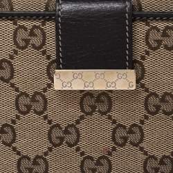مملوكة مسبقًا Gucci Brown/Beige GG Canvas and Leather Continental Wallet