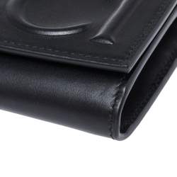 Pre Owned محفظة غوتشي كونتيننتال قلاب جلد أسود