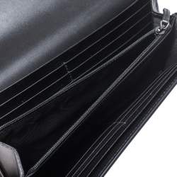 Pre Owned محفظة غوتشي كونتيننتال قلاب جلد أسود