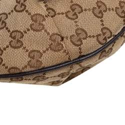 Pre Owned Gucci GG Canvas Medium Web Messenger Bag