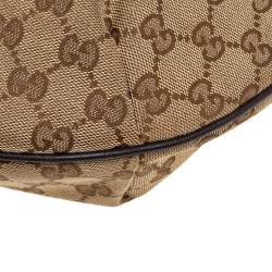 Pre Owned Gucci GG Canvas Medium Web Messenger Bag